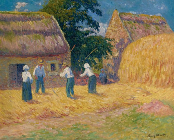 Threshing of Grain by Henry Moret